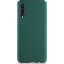 Kzy Samsung Galaxy A50S Kılıf Kamera Korumalı Premier Silikon Kapak Yeşil