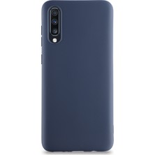 Kzy Samsung Galaxy A70S Kılıf Kamera Korumalı Premier Silikon Kapak Lacivert