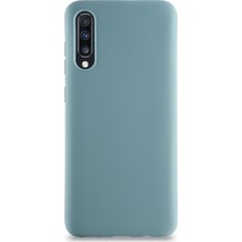 Kzy Samsung Galaxy A70S Kılıf Kamera Korumalı Premier Silikon Kapak Petrol Mavisi