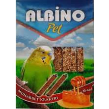 Vitaking + Albino 10LU Box Muhabbet Kuş Ballı Kraker + Organik Mürekkep Balığı Kalamar Kemiği 30G