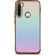 Kzy Xiaomi Redmi Note 8 Kılıf Renkli Şeffaf Exclusive Silikon Kapak Gold