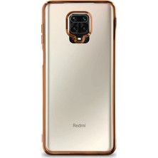 Kzy Xiaomi Redmi Note 9s Kılıf Renkli Şeffaf Exclusive Silikon Kapak Gold