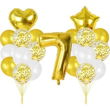 Parti Furyası 7  Yaş Gold  balon Seti