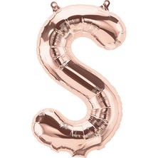 Öfn Aksesuar Rosegold "s'' Harfi Folyo Balon 100 cm (40 Inc)