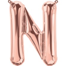 Öfn Aksesuar Rosegold "n" Harfi Folyo Balon 100 cm (40 Inc)