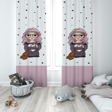 Talia Home Çizgifilm Çocuk ve Bebek Odası Fon Perde 2 Kanat TLA-014