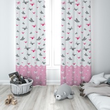 Talia Home Çocuk Odası Bebek Odası Renkli Fon Perde 2 Kanat TLA-033