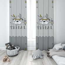 Talia Home Çocuk Odası Bebek Odası Fon Perde 2 Kanat TLA-043