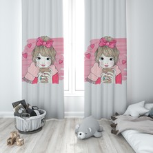 Talia Home Çocuk Odası Bebek Odası Fon Perde 2 Kanat TLA-046