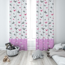 Talia Home Çocuk Odası Bebek Odası Fon Perde 2 Kanat TLA-048
