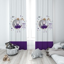 Talia Home  Çocuk Odası Bebek Odası Fon Perde 2 Kanat TLA-059