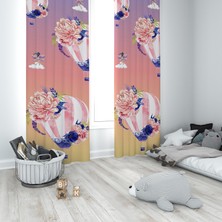 Talia Home Çocuk Odası Bebek Odası Unisex Fon Perde Modelleri 2 Kanat TLA-064