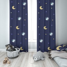 Talia Home Çocuk Odası Bebek Odası Uyku Desen Fon Perde 2 Kanat TLA-066