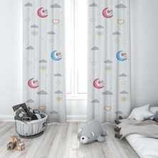 Talia Home Çocuk Odası Bebek Odası Fon Perde 2 Kanat TLA-073