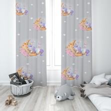Talia Home Çocuk Odası Bebek Odası Fon Perde 2 Kanat TLA-079