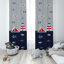 Talia Home Çocuk Odası Bebek Odası Fon Perde 2 Kanat TLA-089