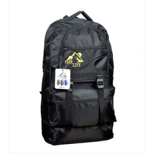Free Polo Life Unisex Siyah Körüklü 65 Lt Kapasiteli Dağcı Sırt Çantası