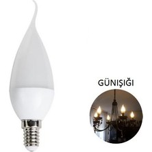 Cata 6 'li Cata CT-4084 Kıvrık Mum Ledli Buji LED Ampul-Ince E14 Duy-Kıvrık Avize Ampülü-Gün Işığı 3200K