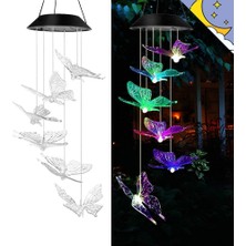 Exeo Kelebek Motif Dekoratif Bahçe Balkon Süsleme Solar LED