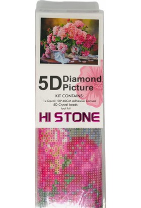 Hi Stone 5D Elmas Boncuk Taş İşleme Mozaik Goblen Kit Tablo 50 x 40 cm GC74375