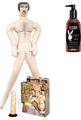 Nmc Jack Hammer Doll Erkek Şişme Bebek ve Playboy Masaj Yağı