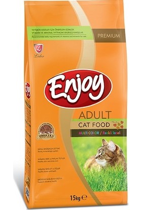 Enjoy Premium Multicolor Tavuklu Yetişkin Kedi Maması 15 KG