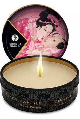Shunga Massage Candle Rose Petals Masaj Yağı Mumu 30 ml