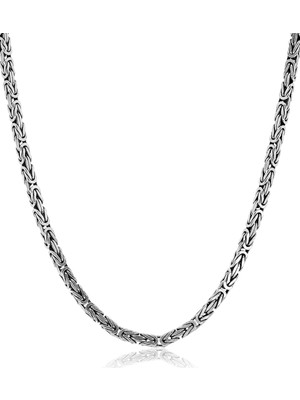 Takılingo Erkek Kral Gümüş Zincir Kolye 4 mm 60 cm
