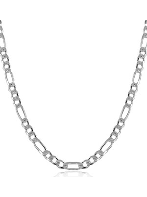 Takılingo Erkek Figaro Gümüş Zincir Kolye 5 mm