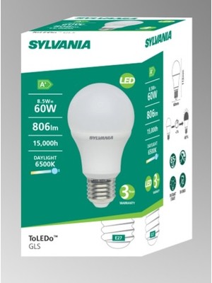 Sylvania E27 LED Lamba 8.5W Beyaz Işık