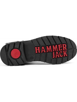 Hammer Jack 18505-G Deri Siyah Yıkama Nubuk Kadın Bot