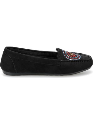 Miss F Ds19038 Siyah Kadın Loafer Ayakkabı