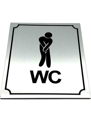 Se-Dizayn Wc Tuvalet Tabelası Bay Komik,yönlendirme Levhası 10 cm x 12 cm