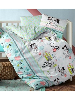 Cotton Box Flanel Flanel %100 Pamuk Mint Yeşili Bebek Nevresim Takımı - Dalmaçyalı