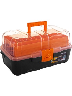 Super-Bag 16' Takım Çantası 3 Raflı Hırdavat Çivi  (Şeffaf) ASR-5038