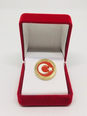 Merit Collection Yuvarlak Türk Bayrağı Yaka Rozeti