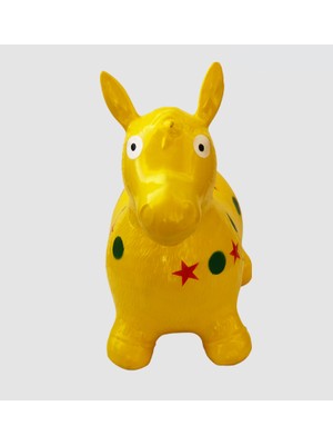 Azaklı Plastop Şişme Zıp Zıp & Jimlastik Hayvanı Eşek + Şişirme Pompası