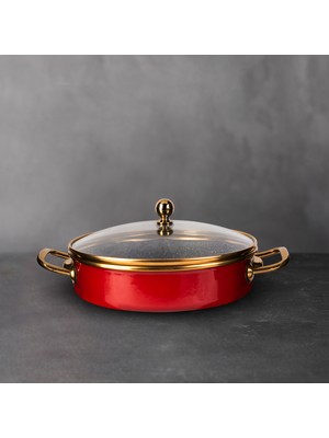 Emsan Troy Kapaklı Sahan Kırmızı 20 cm