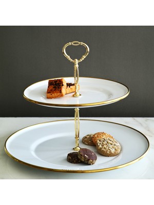 Emsan Troy Emaye Katlı Kurabiyelik Beyaz