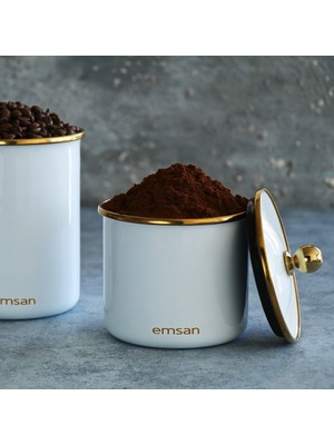 Emsan Troy Emaye Küçük Kavanoz Beyaz