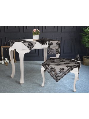 Çeyiz Diyarı Fransız Mary Salon Takımı 16 Parça Siyah