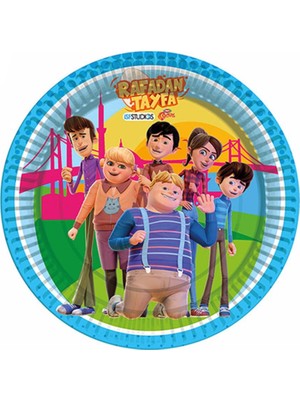 Festivall Rafadan Tayfa Temalı Karton Tabak 23 cm 8'li