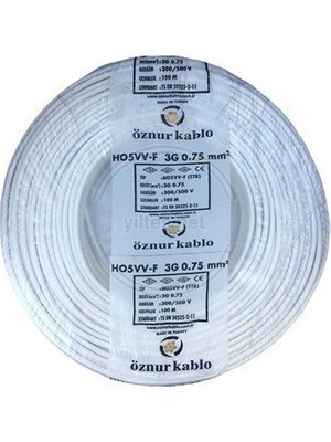3x0,75 Ttr Kablo 100 m