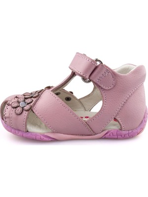 Cici Bebe Pembe Deri Kız Çocuk Sandalet 106811K-PMB-DR