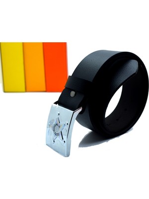 Trend Deri  Deri Özel Güvenlik Kemeri 4.5 cm Security Belt