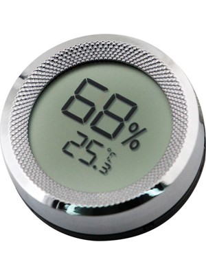 Çelik Hygrometer Dijital Puro Kutusu Sıcaklık ve Nem Ölçer RA53BY