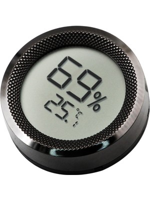 Falconetti Çelik Dijital Hygrometer Puro Kutusu Sıcaklık ve Nem Ölçer RA53SY Şık Tasarım