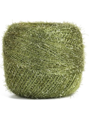 Elmas Süs 25 Numara Haki Yeşili Simli Punch Nakış İpi 25 gr