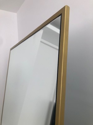 Effe Yapı Dekor Gold Metal Çerçeveli 180*60 cm Ayaklı Boy Aynası