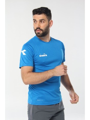 Diadora Nacce Antrenman T-Shirt Mavi